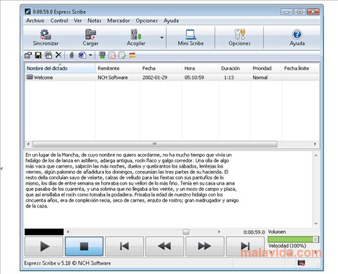 Express scribe software, free download
